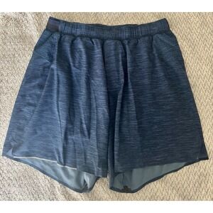 Lululemon Surge 6" Lined Shorts Men's Med Iron Blue True Navy Heathered Running